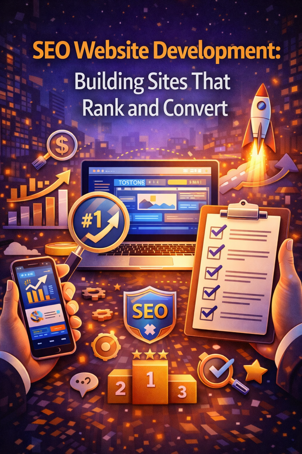 SEO website development with search engine optimization elements